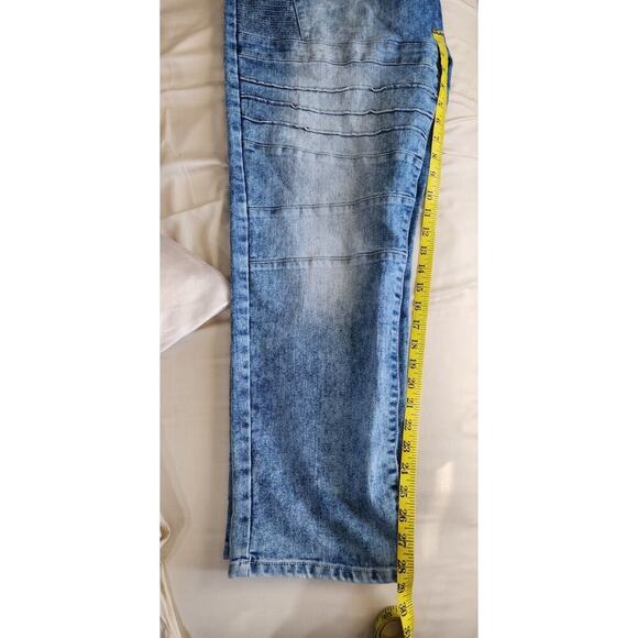 Southpole Jeans Mens Size 44x30 Light Washed Out Blue Stretch Hip Hop VintageY2K - Picture 7 of 7